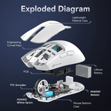 ATTACKSHARKX11WirelessGamingMousewithChargingDockWhiteDesign-DokkanTech