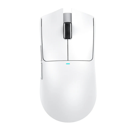 ATTACKSHARKX11WirelessGamingMousewithChargingDockWhiteFrontView-DokkanTech