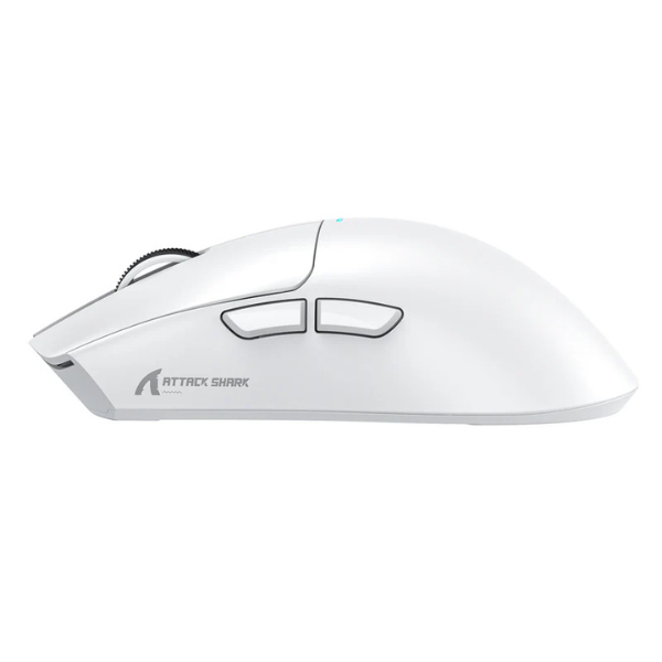 ATTACKSHARKX11WirelessGamingMousewithChargingDockWhiteLeftView-DokkanTech