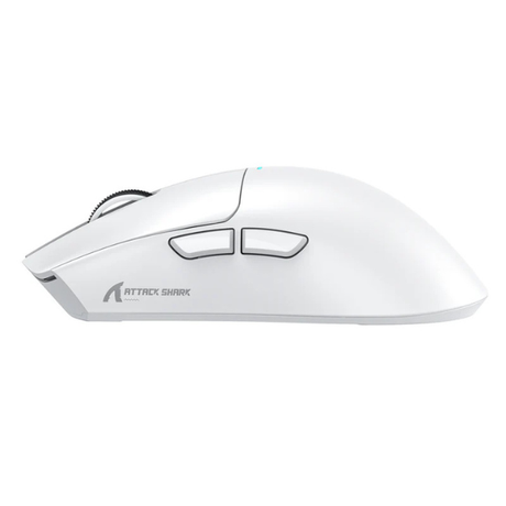 ATTACKSHARKX11WirelessGamingMousewithChargingDockWhiteLeftView-DokkanTech