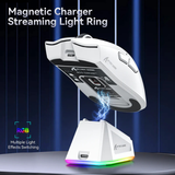 ATTACKSHARKX11WirelessGamingMousewithChargingDockWhiteMagneticCharger-DokkanTech