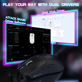 ATTACKSHARKX1Tri-ModeGamingMousewithRGBMagneticChargingDockBlackDualDrivers-DokkanTech
