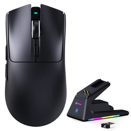 ATTACKSHARKX1Tri-ModeGamingMousewithRGBMagneticChargingDockBlackMain-DokkanTec