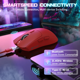 ATTACKSHARKX1Tri-ModeGamingMousewithRGBMagneticChargingDockRedTriModeConnectivity-DokkanTech