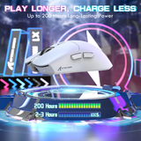 ATTACKSHARKX1Tri-ModeGamingMousewithRGBMagneticChargingDockWhiteBattery-DokkanTech