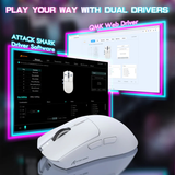 ATTACKSHARKX1Tri-ModeGamingMousewithRGBMagneticChargingDockWhiteDualDrivers-DokkanTech