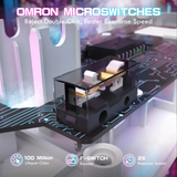ATTACKSHARKX1Tri-ModeGamingMousewithRGBMagneticChargingDockWhiteOmronMicroSwitches-DokkanTech