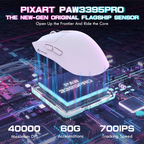 ATTACKSHARKX1Tri-ModeGamingMousewithRGBMagneticChargingDockWhiteSensor-DokkanTech