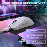 ATTACKSHARKX1Tri-ModeGamingMousewithRGBMagneticChargingDockWhiteTriModeConnectivity-DokkanTech