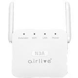 AirLive N3A Wi-Fi Range Extender 2 Antenna 300Mbps - White - DokanTech #