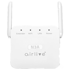 AirLive N3A Wi-Fi range extender 300Mbps – front view white