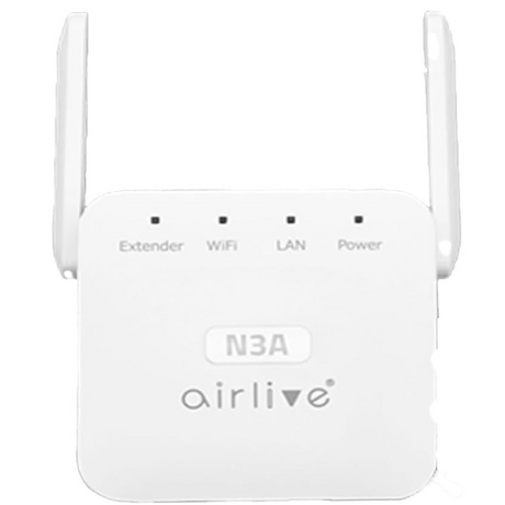 AirLive N3A Wi-Fi range extender 300Mbps – front view white
