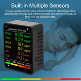 Air Quality Monitor 6 in 1 Multifunctional Automatic Display - White - DokanTech #