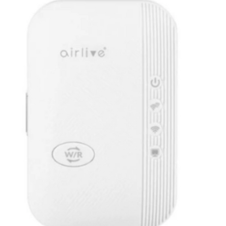 AirLive N3A 2.4GHz 300Mbps Wi-Fi range extender – front view white