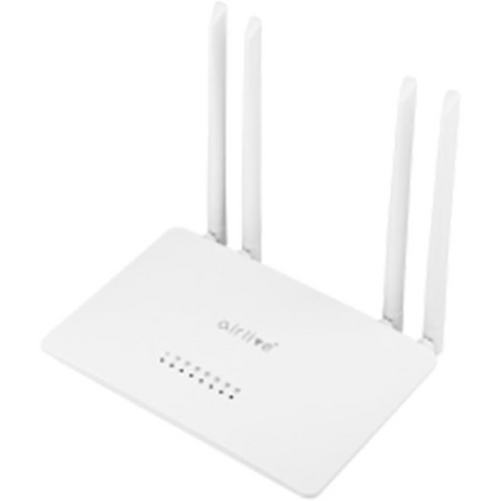 Airlive Wi-Fi 5 AC1200 Dual Band Wireless Router - White - DokanTech #