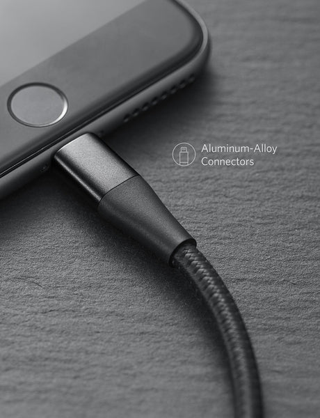 أنكر باور لاين+ II USB-A مع موصل Lightning بطول 6 أقدام/1.8 متر A8453H13 - أسود