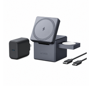 Anker3-in-1CubeWirelessChargerwithMagSafe-Y1811PA1-Black-Main -DokkanTech