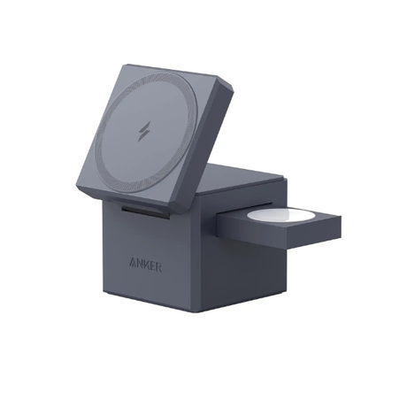 Anker3-in-1CubeWirelessChargerwithMagSafe-Y1811PA1-Black-LeftView -DokkanTech