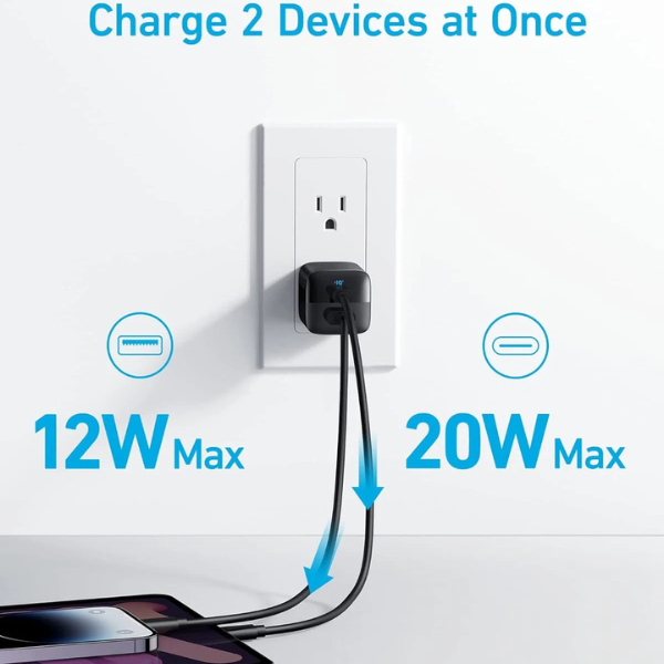 Anker 323 A2331P21 33W 2 port Charger - DokanTech #