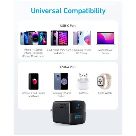 Anker 323 A2331P21 33W 2 port Charger - DokanTech #