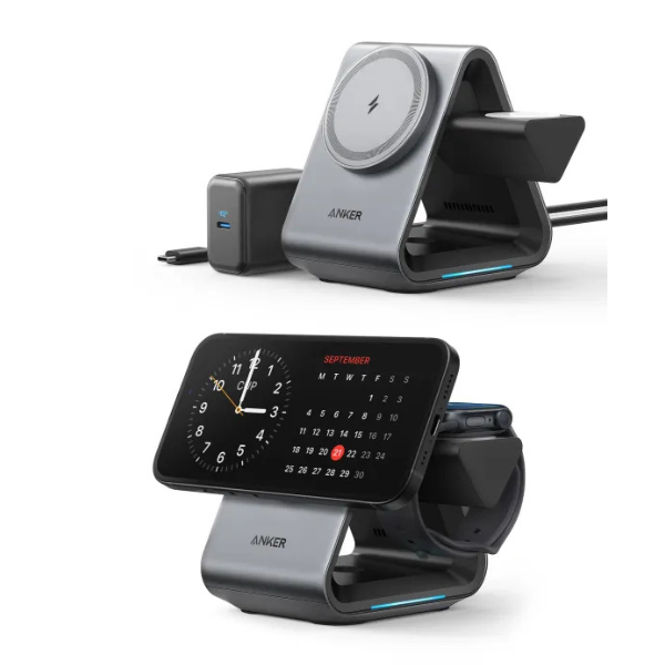 Anker737MagGo3-in-1WirelessCharger-B2599611-SilverGrey-Main -DokkanTech