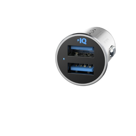 AnkerCarCharger24W2PortPowerDriveA2727H41SilverMainFront- DokkanTech