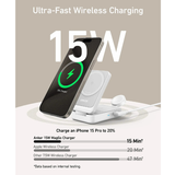 AnkerMagGo15WWirelessChargingStationFoldable3-in-1withChargerandUSB-CCable-B2557621-White-Specs -DokkanTech 