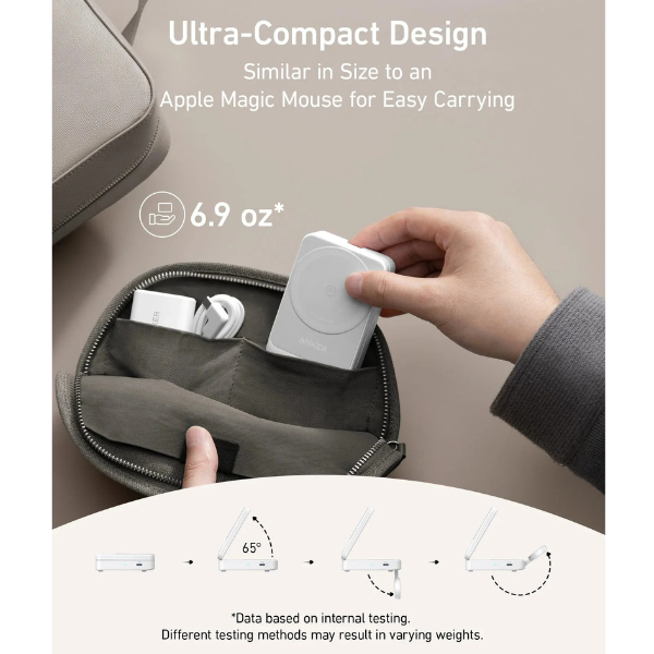 AnkerMagGo15WWirelessChargingStationFoldable3-in-1withChargerandUSB-CCable-B2557621-White-size -DokkanTech 