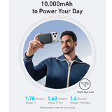 Anker MagGo Slim Power Bank 10000mAh with wireless charging, black, feature highlight 3