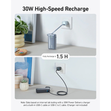 AnkerNanoPowerBank10000mAh30WwithBuilt-InUSB-CCable-A1259611-Black-Features 6-DokkanTech