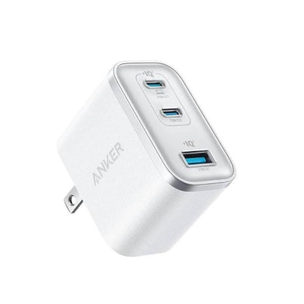 Anker Nano 70W Wall Charger – Ultra-Fast 3-Port Power- (2 USB-C + 1 USB-A) | Model A121A-dokantech