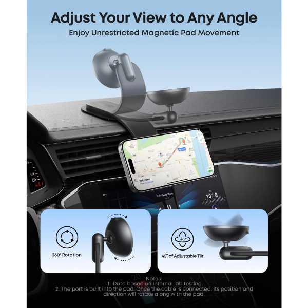 AnkerNanoWirelessCarChargerwithMagneticDetachablePad-A2216P11-Black-Specs -DokkanTech 
