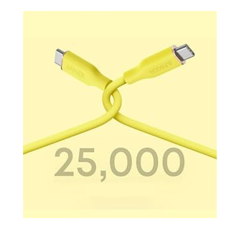 Anker PowerLine III Flow USB-C to USB-C Cable 3ft 240W (A8552)-dokantech