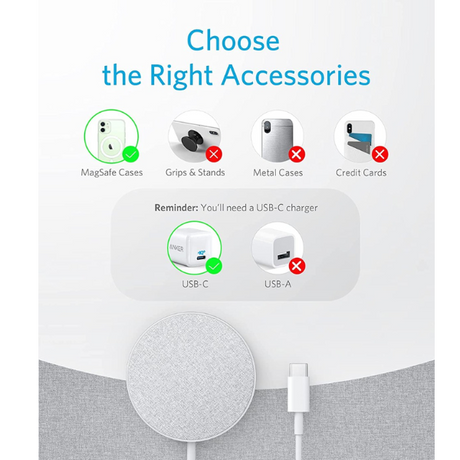 Anker PowerWave magnetic pad – charging iPhone