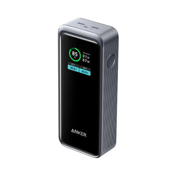 Anker Prime 12000mAh Power Bank 130W, 2 USB-C Ports, A1335P11.