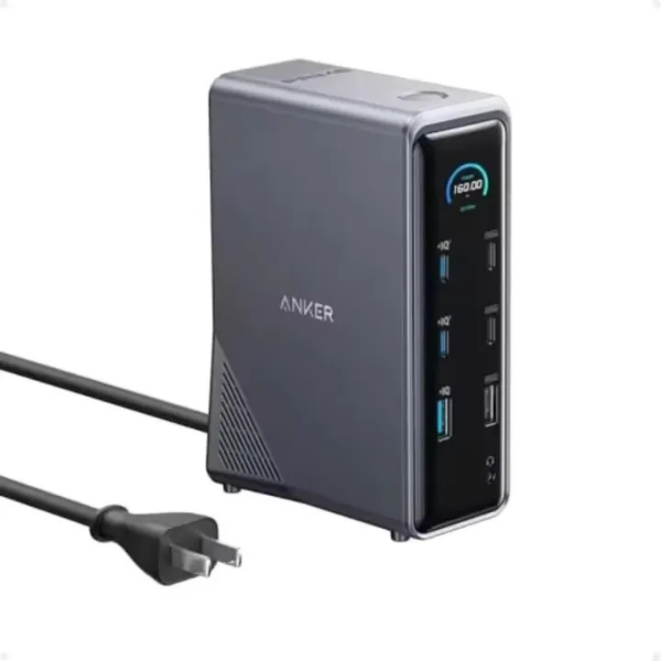 AnkerPrimeChargingDockingStation-14-in-1-DualDisplay-160W-A83B66A1-Black - dokantech#
