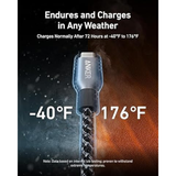 Anker Prime USB-C to USB-C 240W Cable – Durable Upcycled-Braided 3ft Black-dokantech