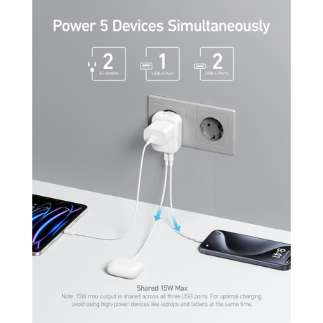 AnkerTravelAdapter15WWallCharger_5-in-1_A92A2321-WhiteFeatures-DokkanTech