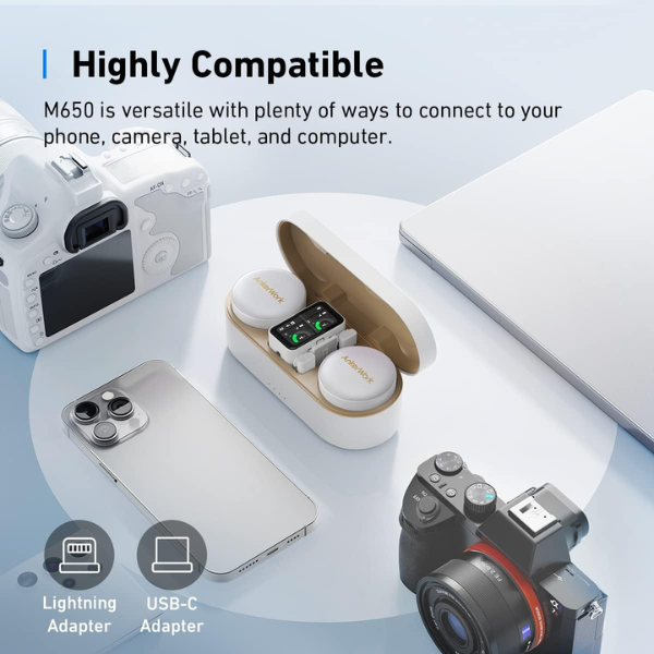 AnkerWork M650 Wireless Microphone - White - DokanTech #