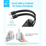 Anker Zolo Power Bank 10000mAh 35W with built-in dual USB-C cables, feature highlight 5