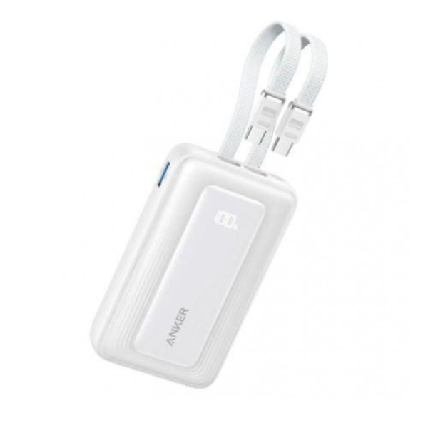 Anker Zolo Power Bank 10000mAh 35W with built-in dual USB-C cables, product view 2
