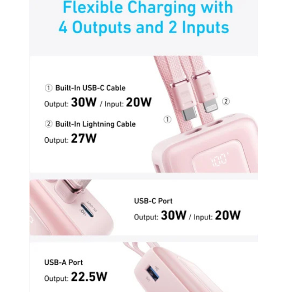 AnkerZoloPowerBank20000mAh30WwithBuilt-InUSB-CandLightningCable-Features 12 -DokkanTech
