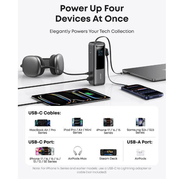 AnkerZoloPowerBank25KmAh-165W-Built-inandRetractableCablesA1695P11-SpaceBlack-dokantech#