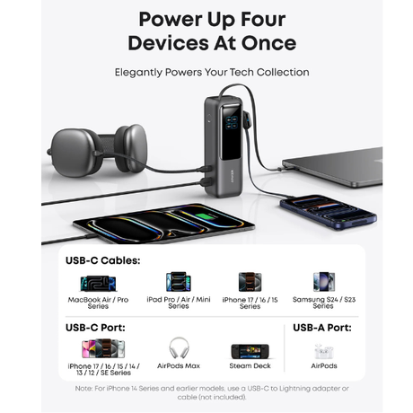 AnkerZoloPowerBank25KmAh-165W-Built-inandRetractableCablesA1695P11-SpaceBlack-dokantech#