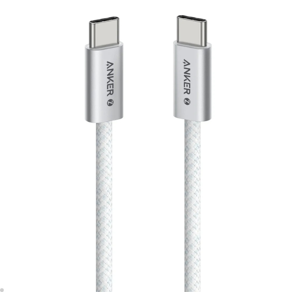 Anker Zolo USB-C to USB-C 240W Braided Fast Charging Cable 1.5m – White (A8060)-dokantech