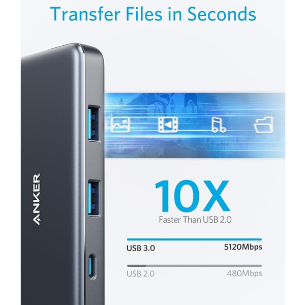 Anker 341 PowerExpand+ 7-in-1 USB-C Hub - A83460A2 - DokanTech #