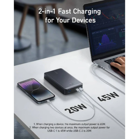 Anker 537 power bank – charging laptop and phone