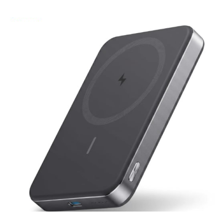 Anker MagGo Slim Power Bank 10000mAh with wireless charging, black, feature highlight 3
