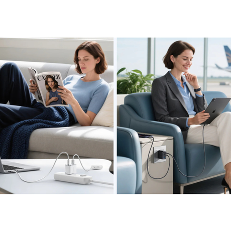 Anker Nano 70W Wall Charger – Ultra-Fast 3-Port Power- (2 USB-C + 1 USB-A) | Model A121A-dokantech