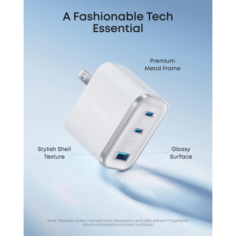Anker Nano 70W Wall Charger – Ultra-Fast 3-Port Power- (2 USB-C + 1 USB-A) | Model A121A-dokantech